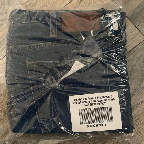 Men's Lands' End Traditional Fit Jeans 44x31 NWOT main image 1